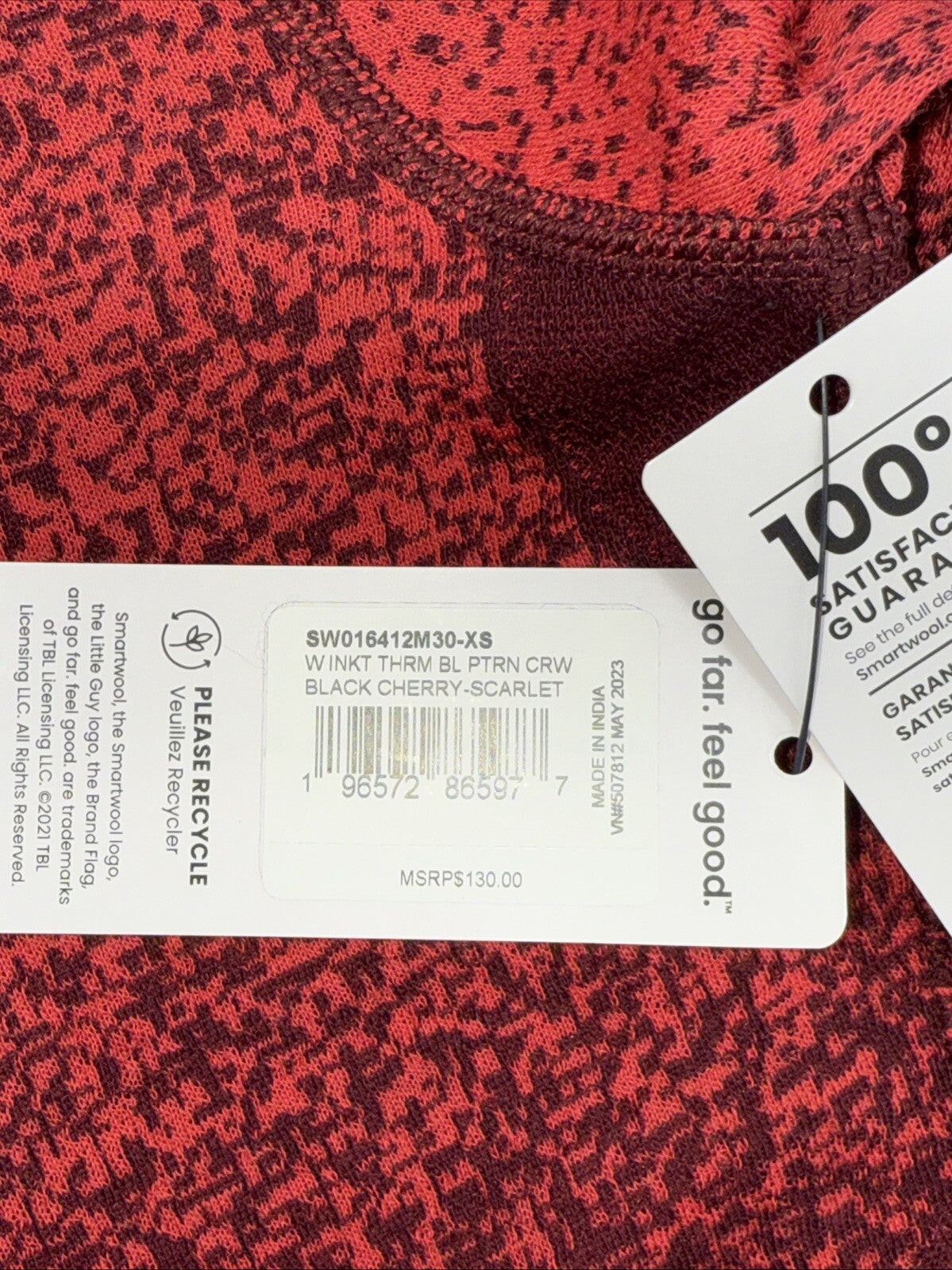 $130 Smartwool Women’s Intraknit Active Merino Base Layer Top-BlackCherry-XSmall