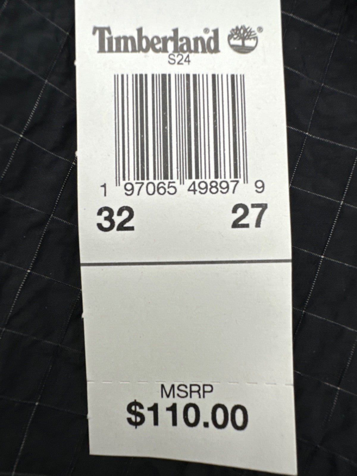 $110 Timberland Men’s Night Hike Pant - Black - 32W x 27L - New With Tags