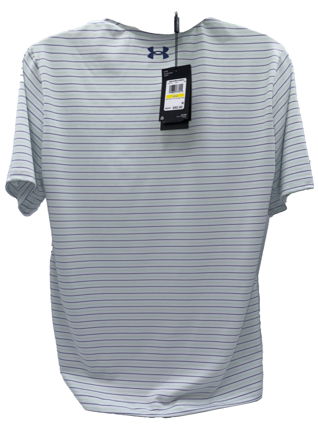$60 Under Armour Golf Playoff 3.0 Stripe Polo - White - Medium - New With Tags