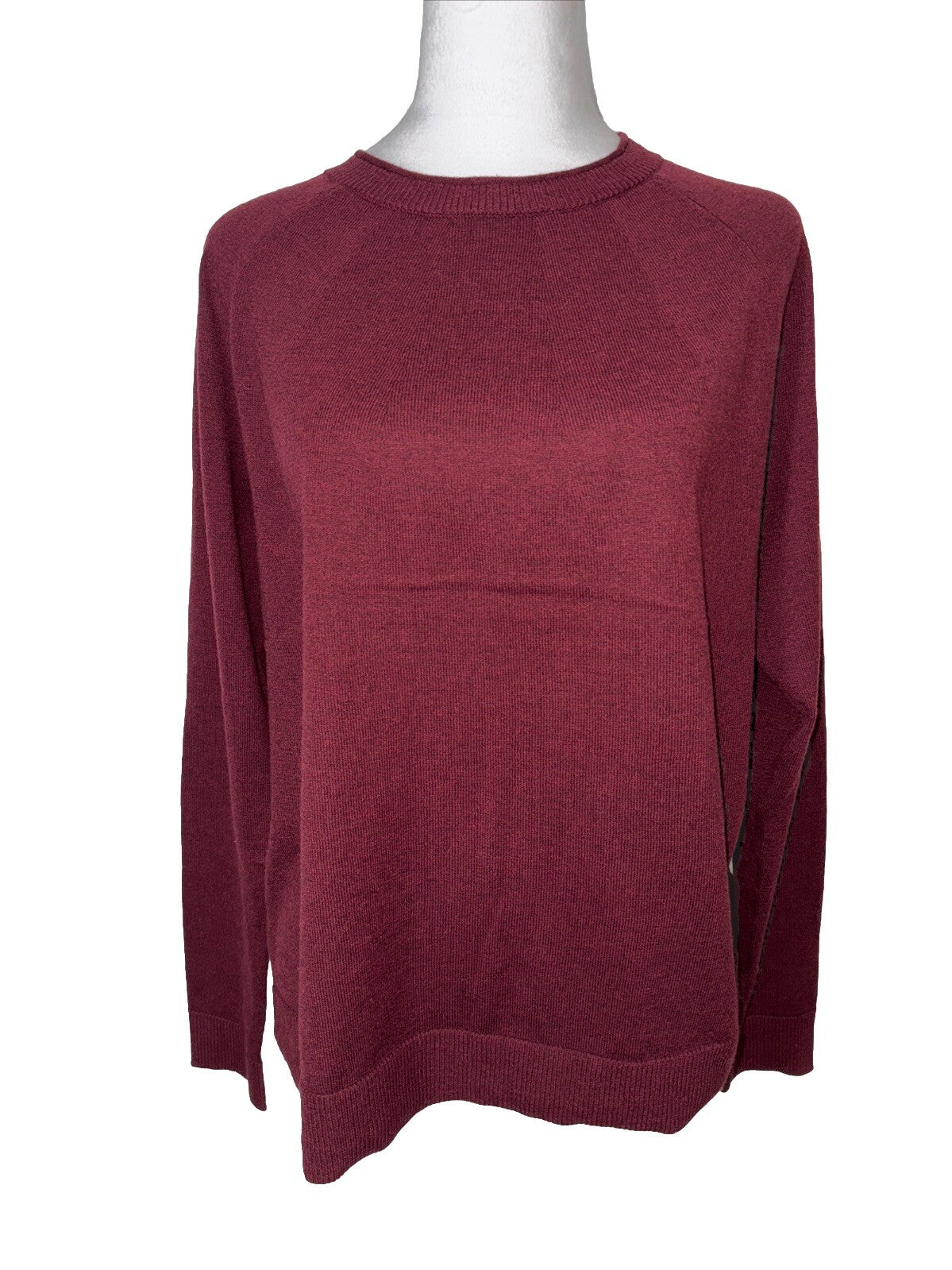 $100 Smartwool Women’s Colorblock Sweater-Cherry Heather (Maroon)-Small -New