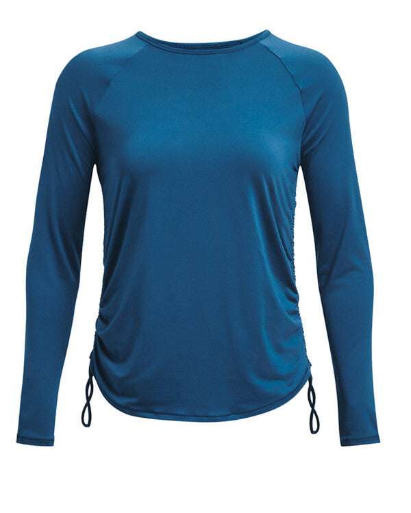 Under Armour Women's Motion Longline Cinch Side Shirt 1379179-Black-Medium-$45