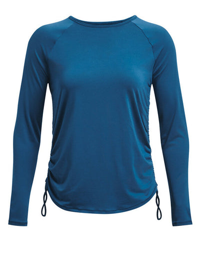 Under Armour Women's Motion Longline Cinch Side Shirt 1379179-Black-Medium-$45