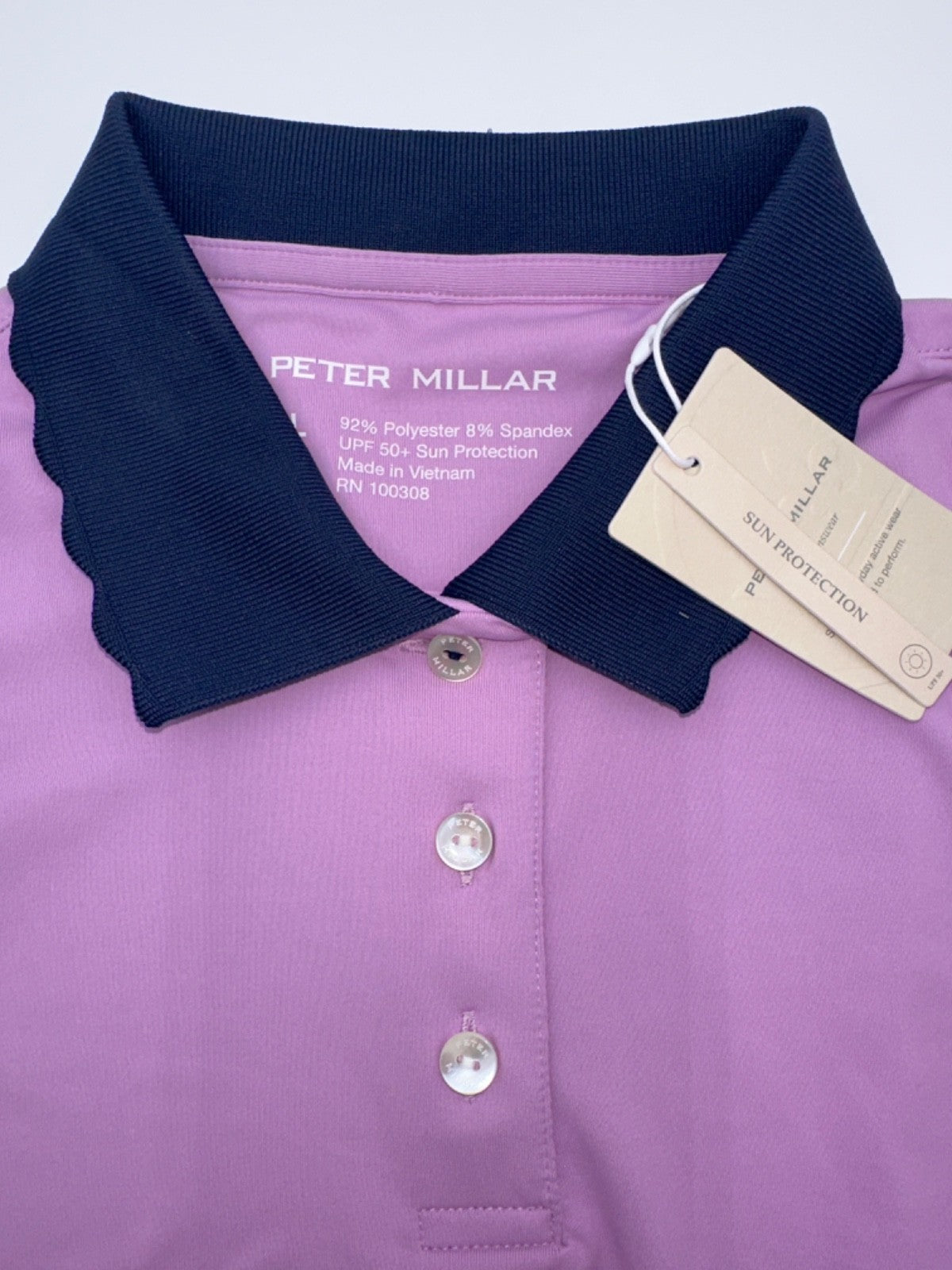 $90 Peter Millar Women’s Golf/Tennis Sleeveless Polo - Purple - Large - New Tag