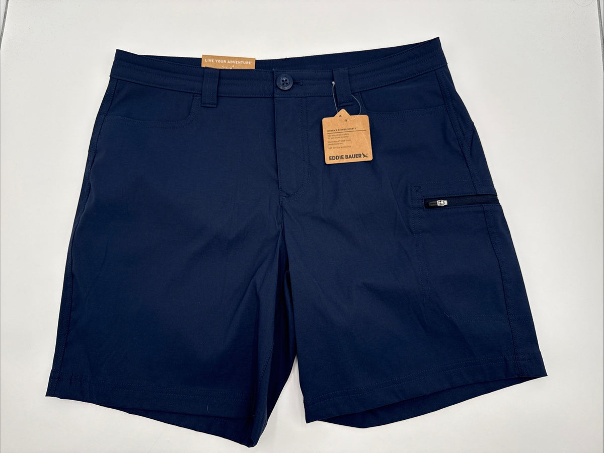 $60 Eddie Bauer Women’s Rainier Bermuda Shorts -Indigo -Size: 8 (31W)- New