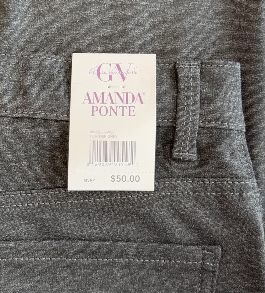 Gloria Vanderbilt Women's Amanda Ponte Jean-Heather Grey- Size 6