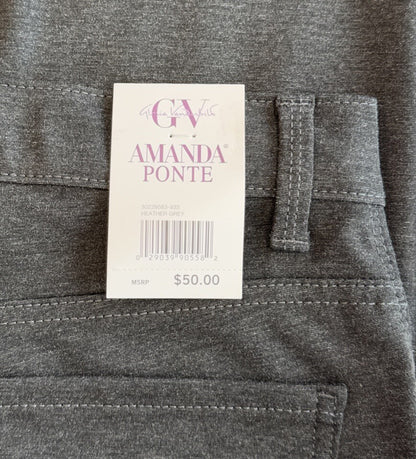 Gloria Vanderbilt Women's Amanda Ponte Jean-Heather Grey- Size 6