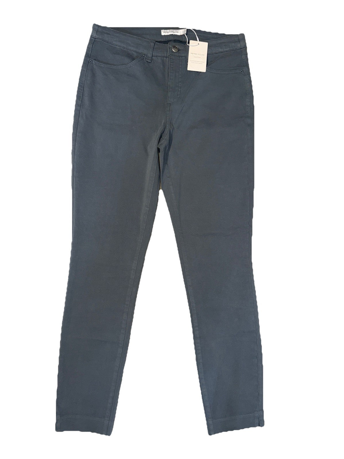 $130 Peter Millar Women's Karlie Stretch Sateen High Rise Pant-Iron-Size: 6 -NEW