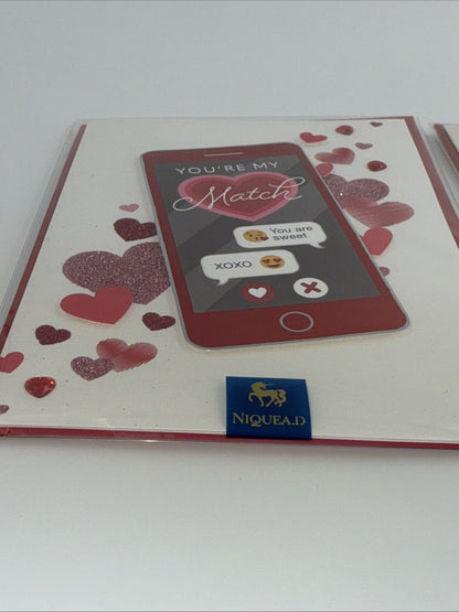 Lot Of 2 Niquea.D Dimensional Valentine's Day Greeting Cards- Upscaled Quality!