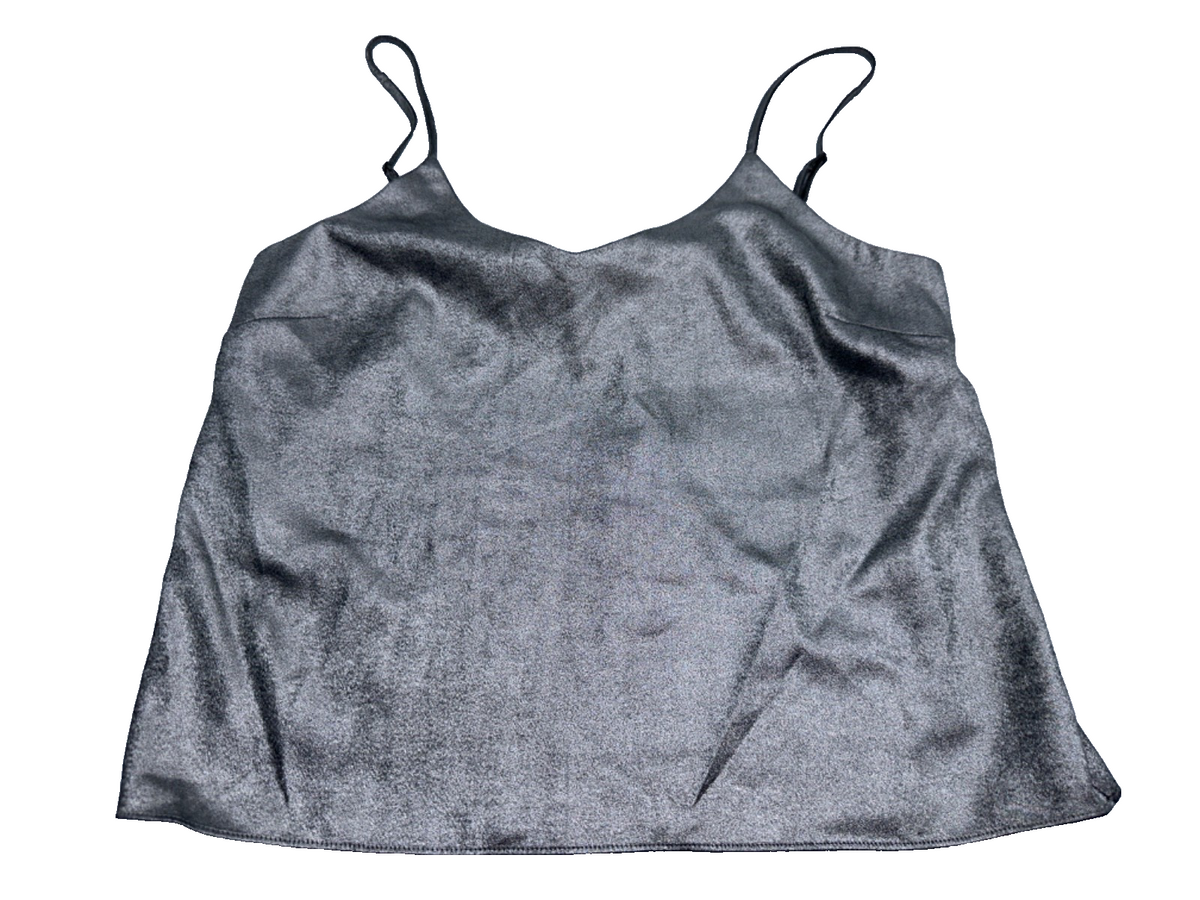 $59 Steve Madden Women’s Foil Crepe Cami - Gunmetal - Small - New With Tags