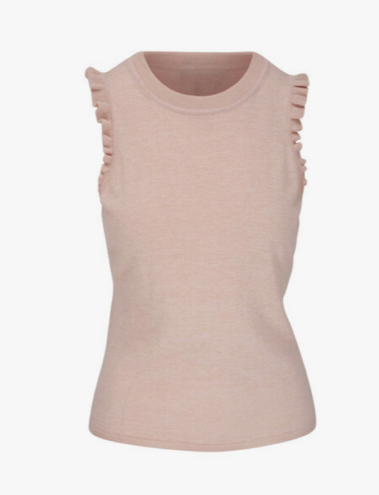 $199 Paige Women’s Somi Sparkle Sweater Tank Top- Light Pink- Small- New