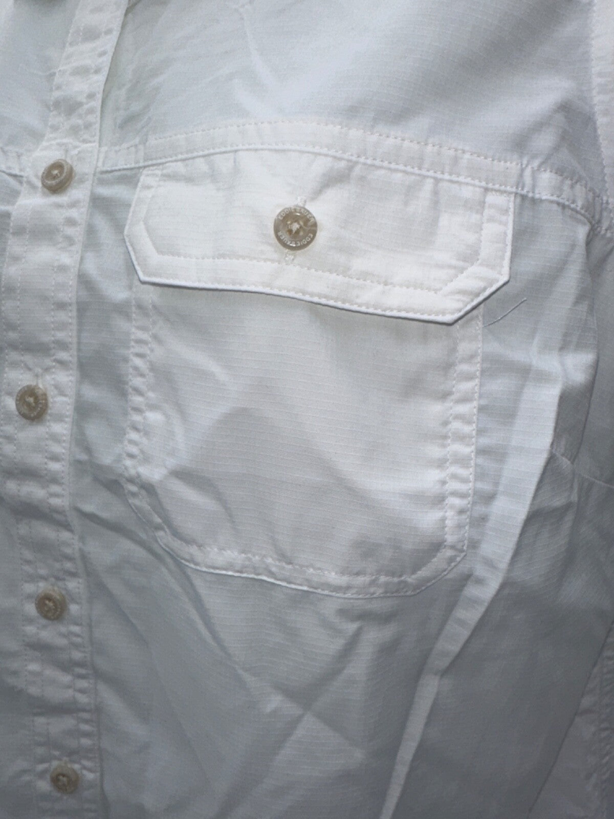 $60 Eddie Braun Women’s Mountain Ripstop Shirt - White - Medium - New with tag