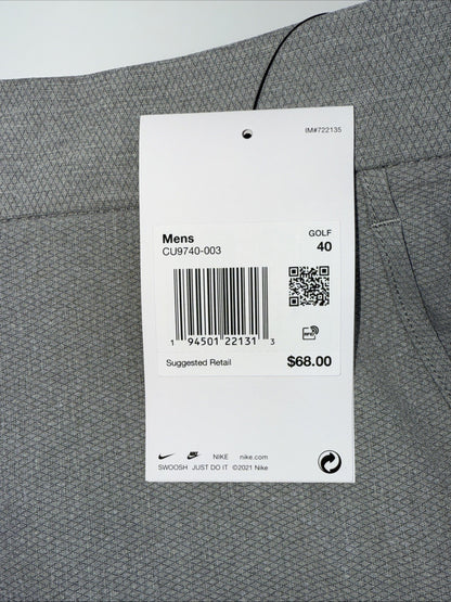 $68 Nike Men’s Golf Shorts Dri-Fit Flex Core Standard Fit Stretch-Grey- 40W-New