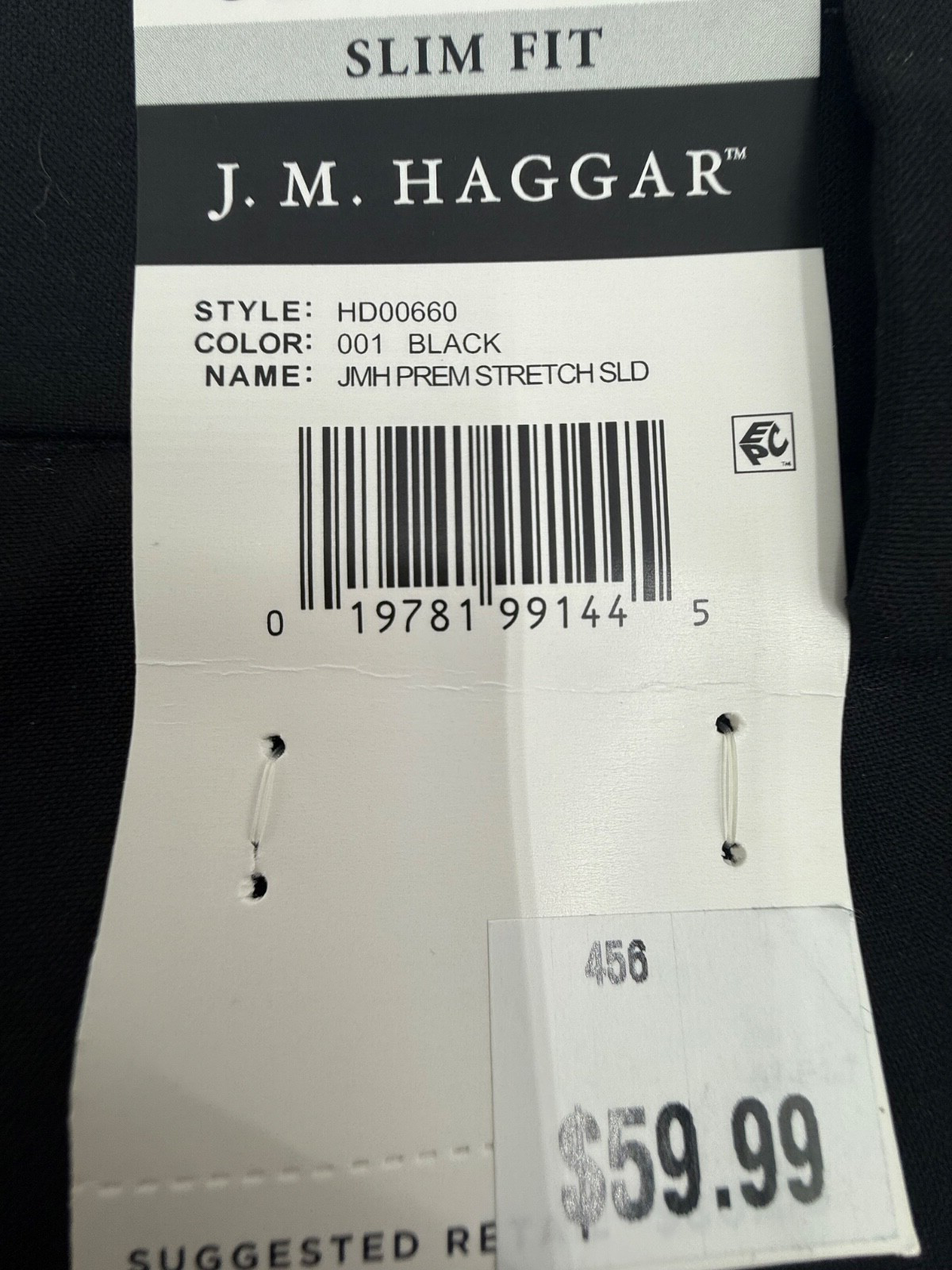 $59 J.M. Haggar Men’s- Super Flex Waistband Pants-Black-32Wx34L-New Tag