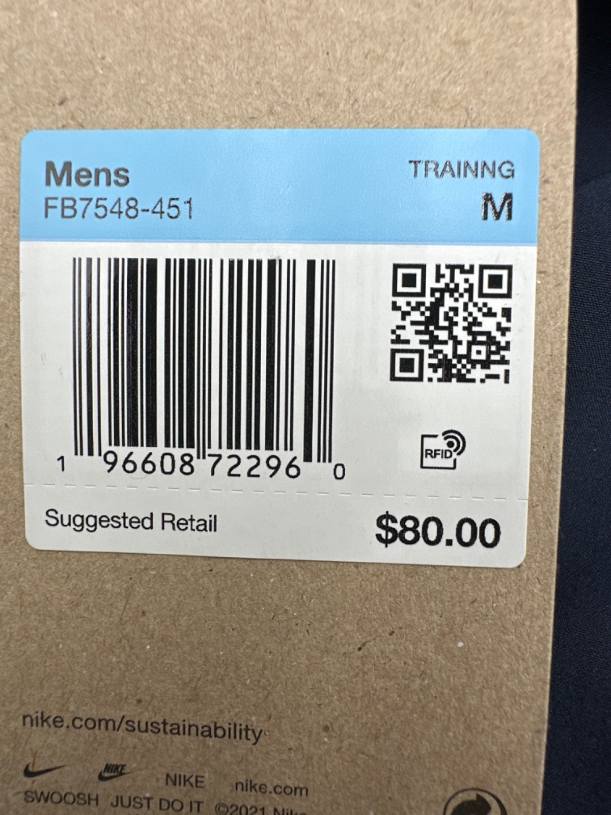 $80Nike Men’s Dri FIT Unlimited Drawstring Pants - Navy - Medium - New With Tag