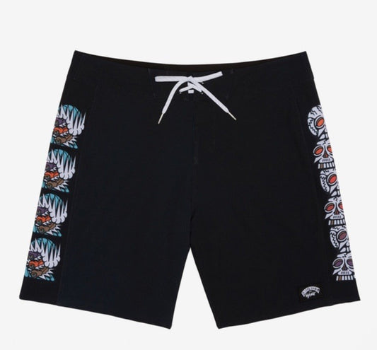 $60 Billabong Men’s Skulls D Bah 18" Boardshorts - Black- Size: 30W- New Tags