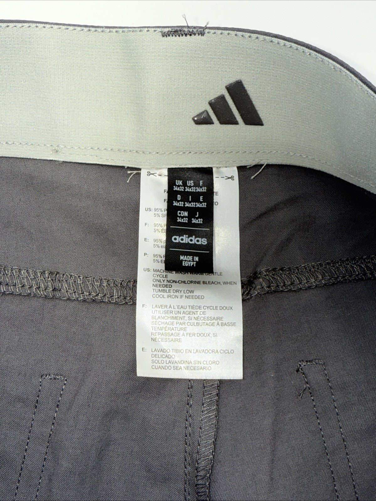 $80 ADIDAS Men's Ultimate 365  5-Pocket Tapered Golf Pants-Grey 5 -34W 32L-New