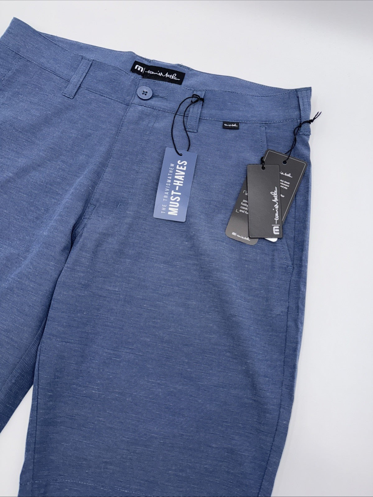 $85 Travis Mathew Men's Beck Shorts Stretch Waistband - Indigo -Size: 30- New