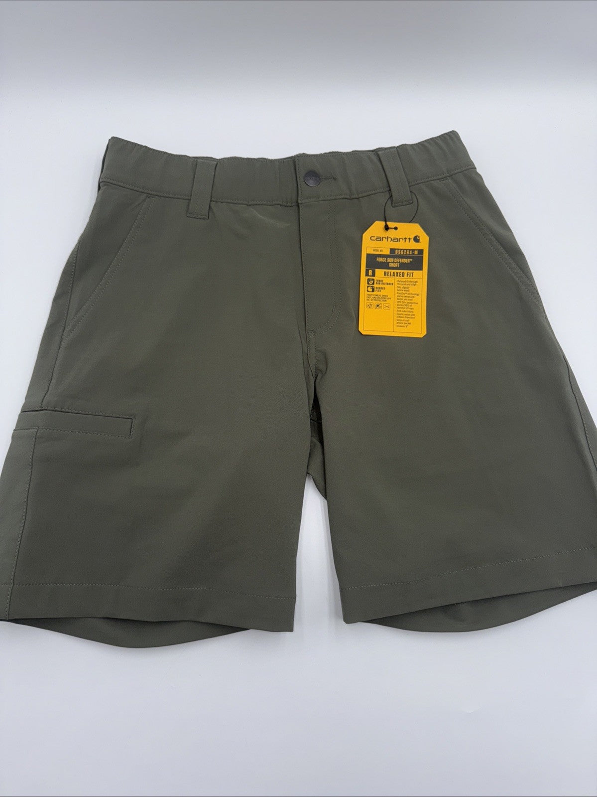 Carhartt Men's Force Sun Defender Relaxed Fit  Shorts-Dusty Olive- Large-New