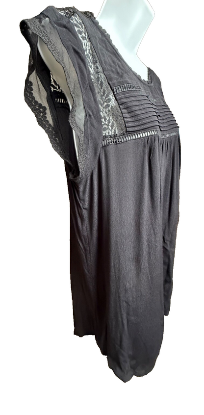 Daniel Rainn Women’s-Lace Detail Blouse-Black-Large-New Tag