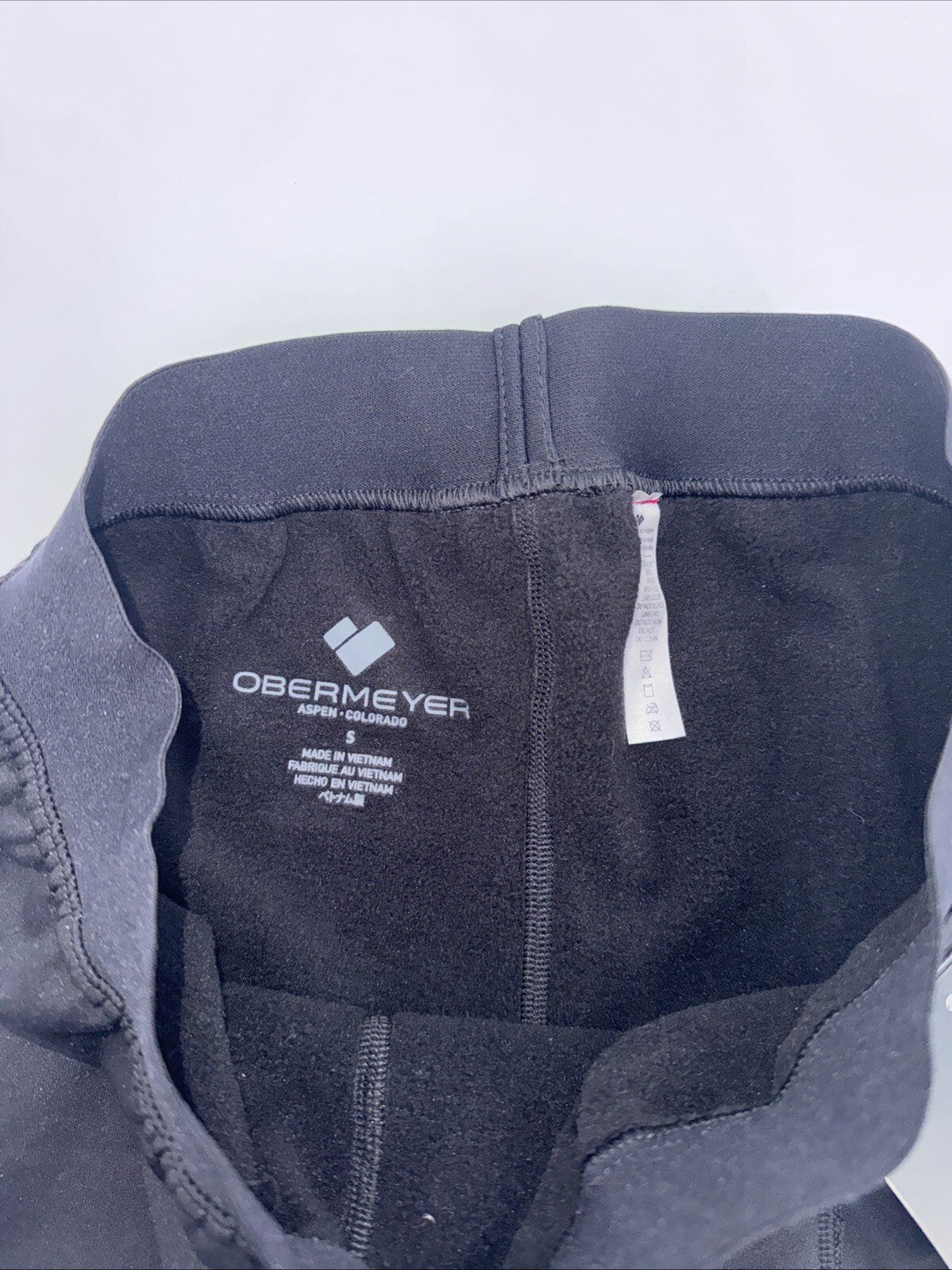 Obermeyer Men's Thermal Fleece Base Layer Bottoms 150 Ultrastretch-Black-Small