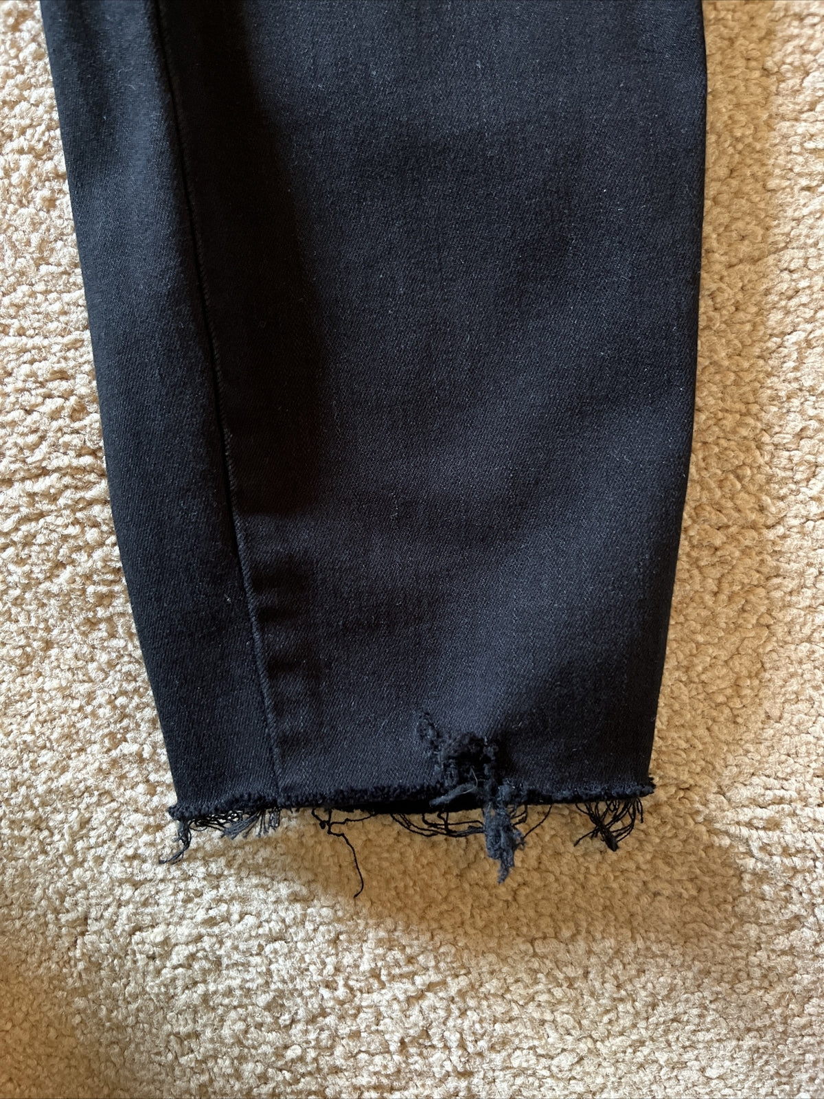 PAIGE Women’s Margot Ankle Denim Jeans  On Purpose Knee Holes-Black- 30W- New