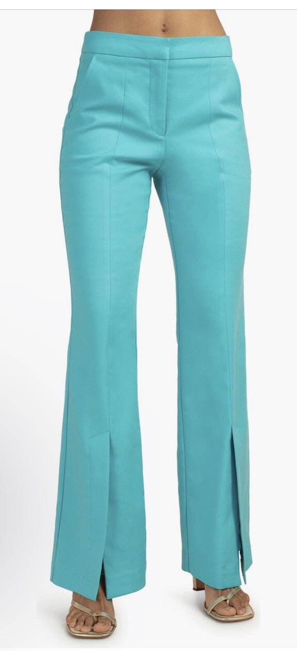 $298 Trina Turk Women’s Tailored Fit Daydream Slit Pants-Atmosphere-Size: 10 (L)