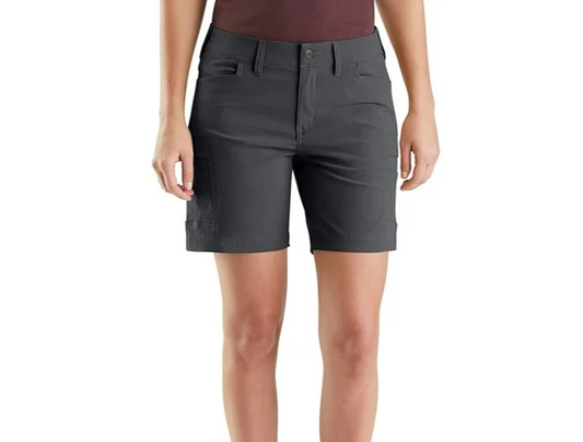 $85 Carhartt Women’s Force Madden Cargo Shorts 7” - Grey- Size 14 - New with tag