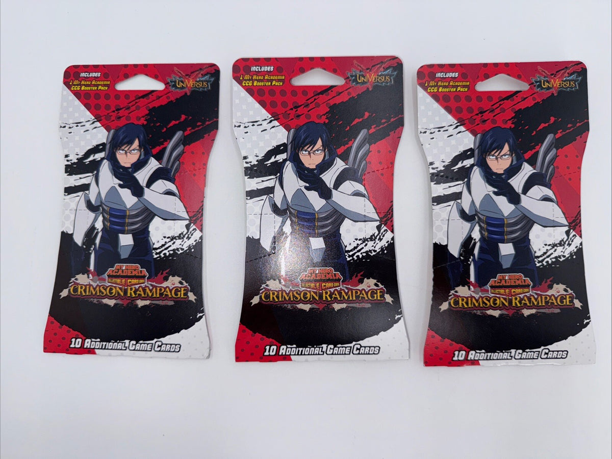 My Hero Academia CCG - Booster Pack - Set 2 Crimson Rampage - LOT OF 3