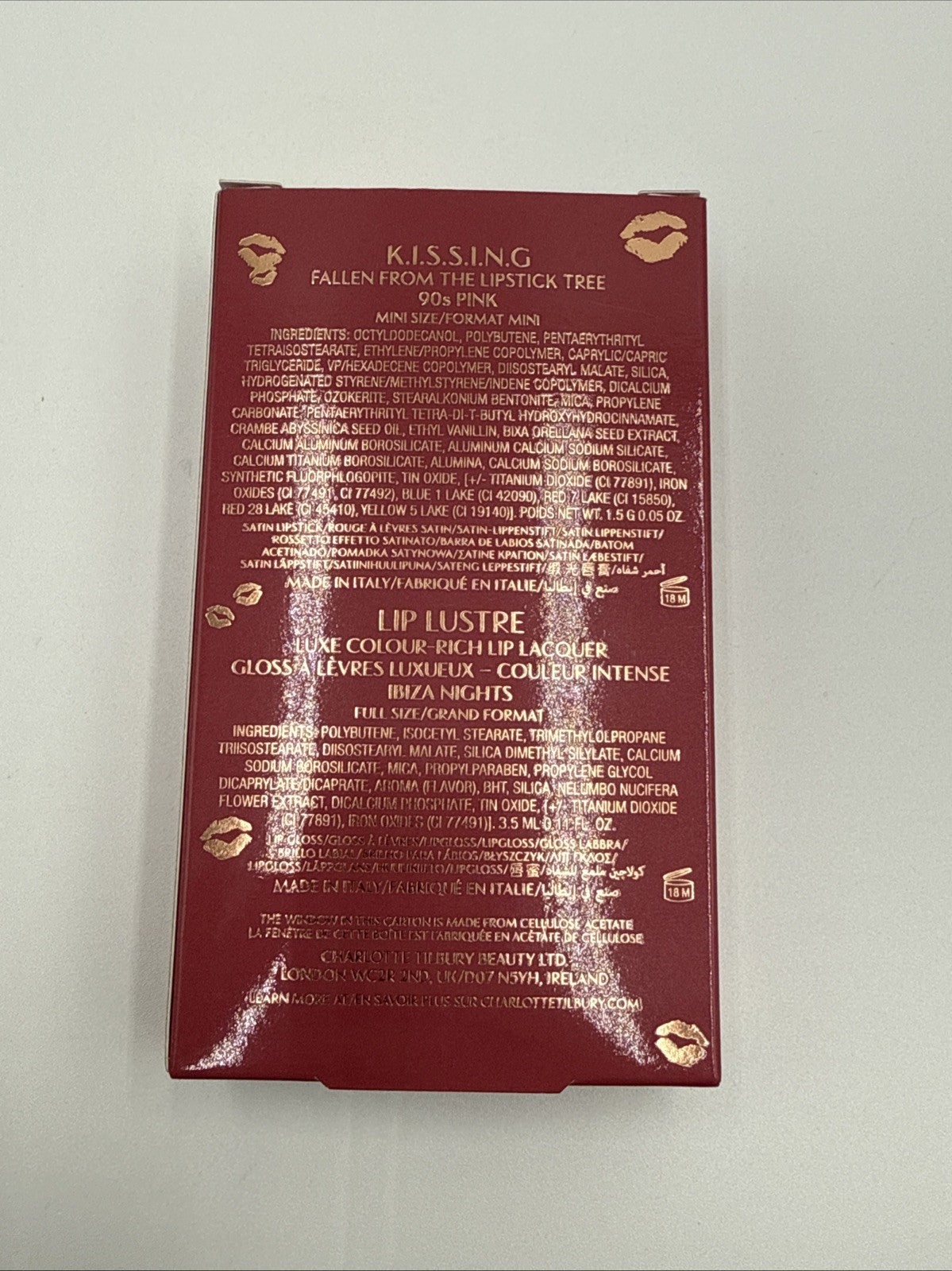 *NEW* Charlotte Tilbury 90s Pink Rose Gloss & Rose Lipstick Duo, New in Box