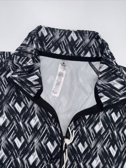 $95 Obermeyer Women’s Geo Discover 1/4 Zip Baselayer Top- White Multi-Large-New