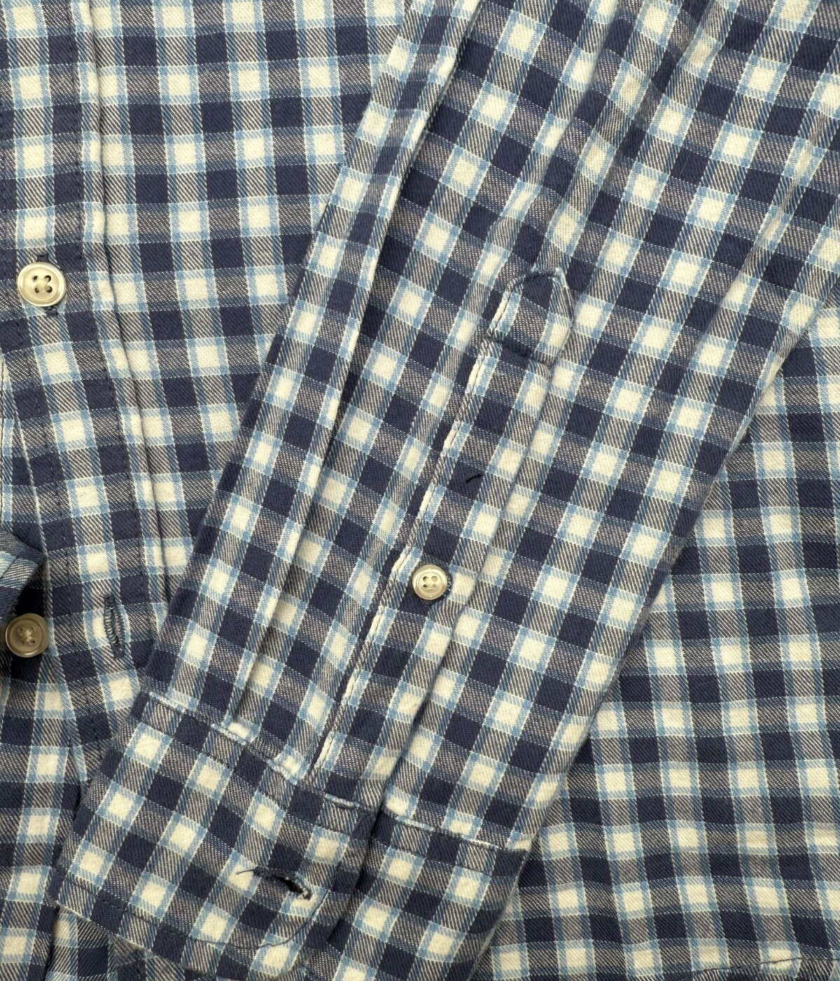$128 Slate & Stone Men’s-Flannel Button Down Shirt- Light Blue Check-Small-New