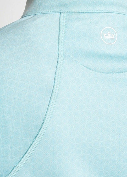$130 Peter Millar Women’s Printed Raglan Sleeve Perth Layer Pullover-Blue-Medium