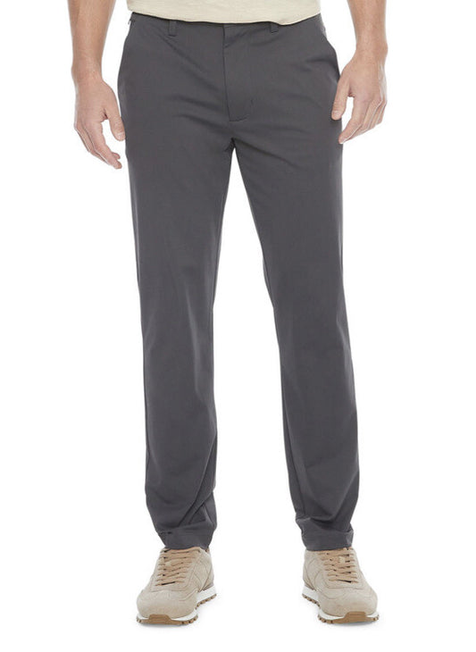 Stylus Chino Pant Regular Fit Slash Dress Stretch - Charcoal Smoke 30W X 30L NEW