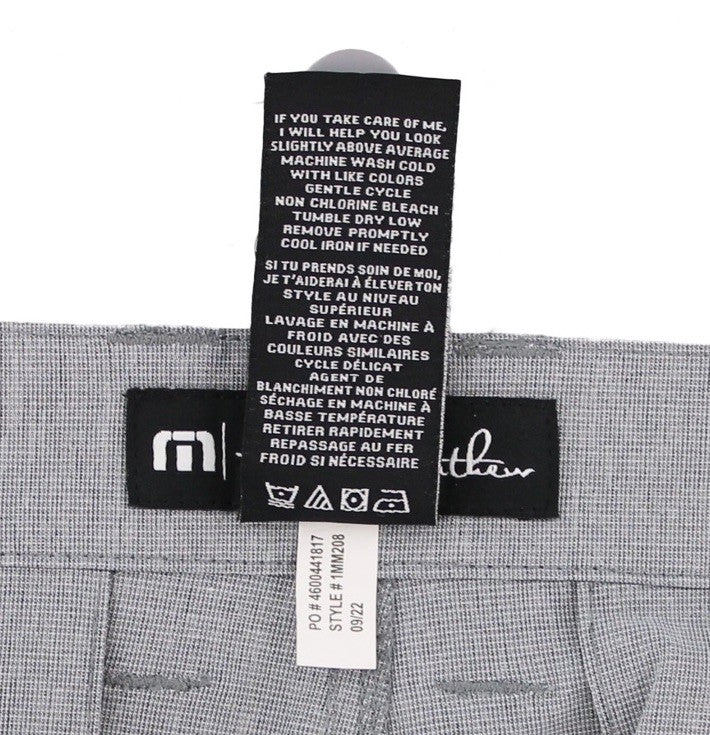 $85 Travis Mathew Men's Beck Shorts Stretch Waistband - Light Grey-Size: 33- New