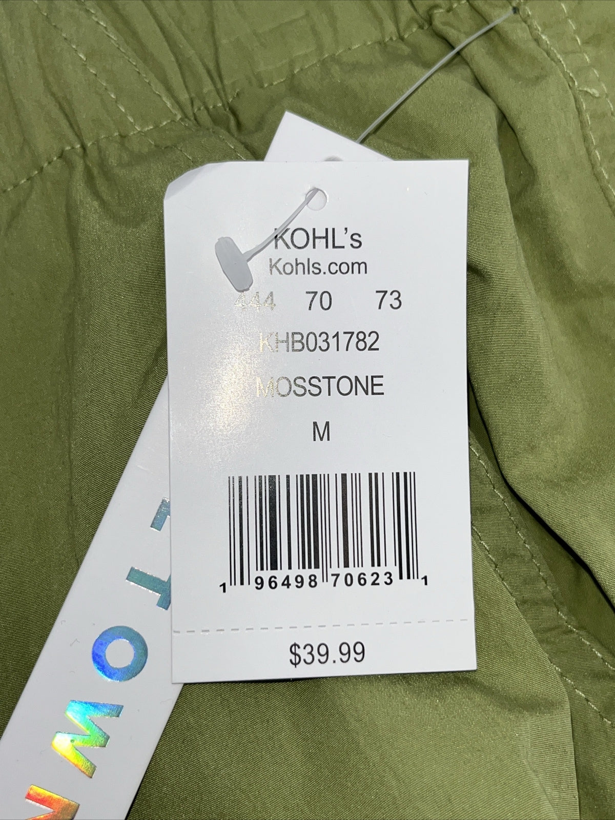 $40 Tinseltown Juniors D-Ring Parachute Pants - Moss Stone Lime - Medium -NWT