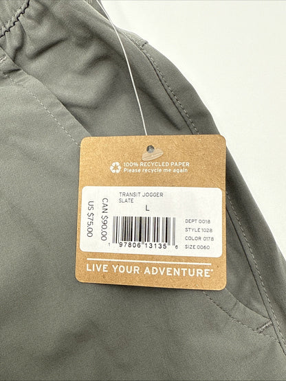 $75 Eddie Bauer Women's Transit Jogger - Slate - Large- New With Tags