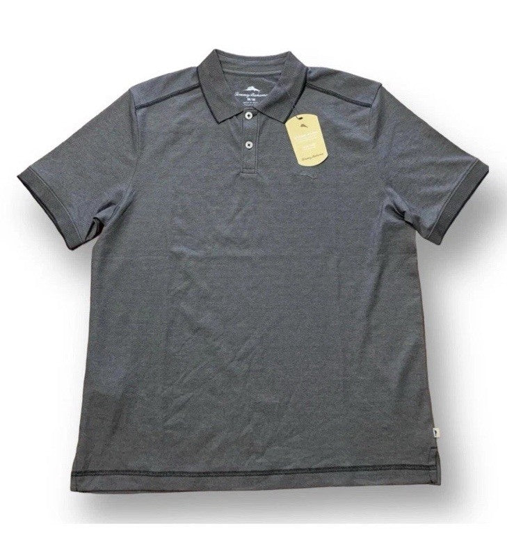 $110 Tommy Bahama Men’s Summer Fishing Polo Shirt ST226364MA-Black-Medium-New