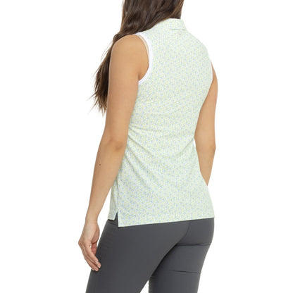 $90 Peter Millar Women’s Main Squeeze Banded Mesh Polo Shirt -Spritzer - Large
