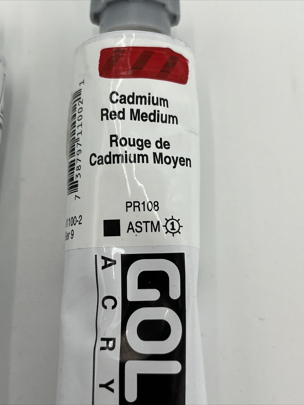 Lot 2-GOLDEN Artist C.P Cadmium Red Medium,Yellow Med,Ser. 9 Acrylic Paint 2 oz