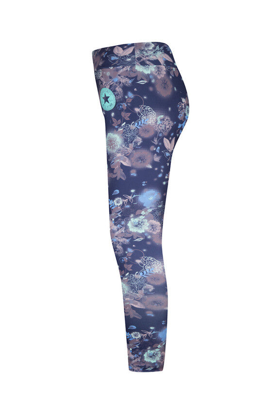 Converse Girls' Printed High Rise Leggings - Multi Floral - Girls XLarge-New $30