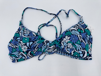 $88 Roxy Women’s Tri Scopp Reversible Cheeky Swim Suit - Blue - XLarge - New