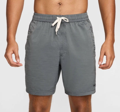 $50 Nike Men's Form Dri-FIT 7" Unlined Versatile Shorts- Grey - Medium - New Tag
