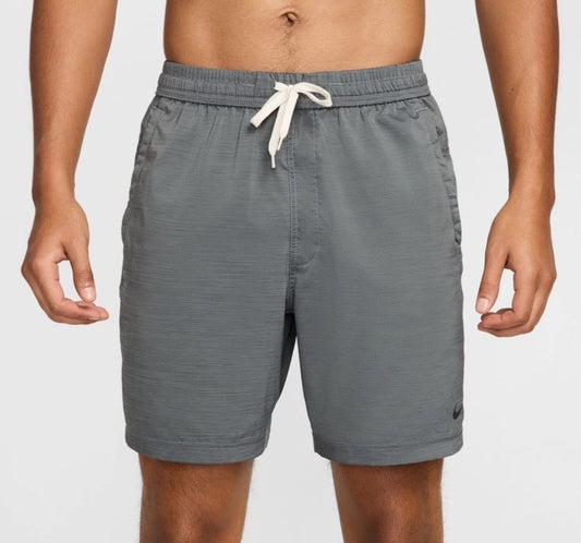 $50 Nike Men's Form Dri-FIT 7" Unlined Versatile Shorts- Grey - Medium - New Tag