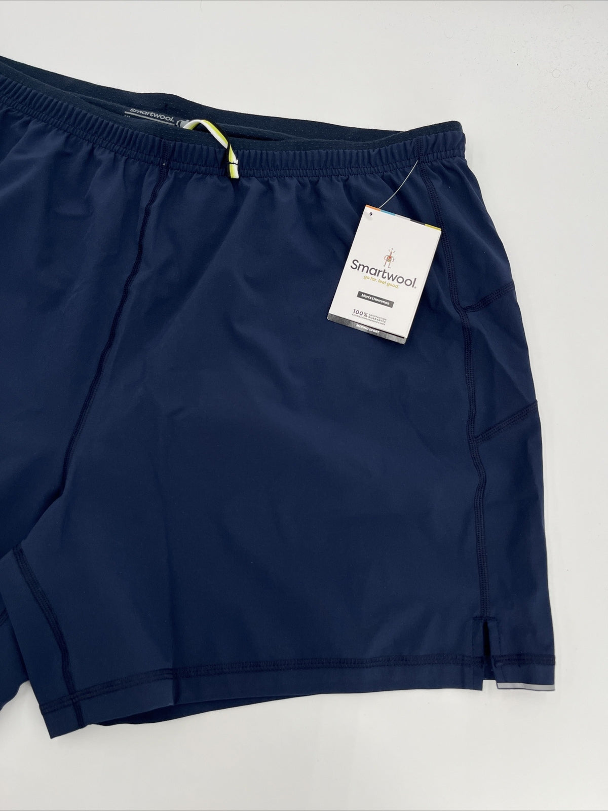 $65 Smartwool Men's Merino Sports Lined 5" Shorts -Navy Blue- XLarge -NEW Tag