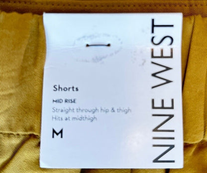 Nine West Women’s Midrise Patch Pocket Pull On Shorts -Destiny Green- Medium NWT