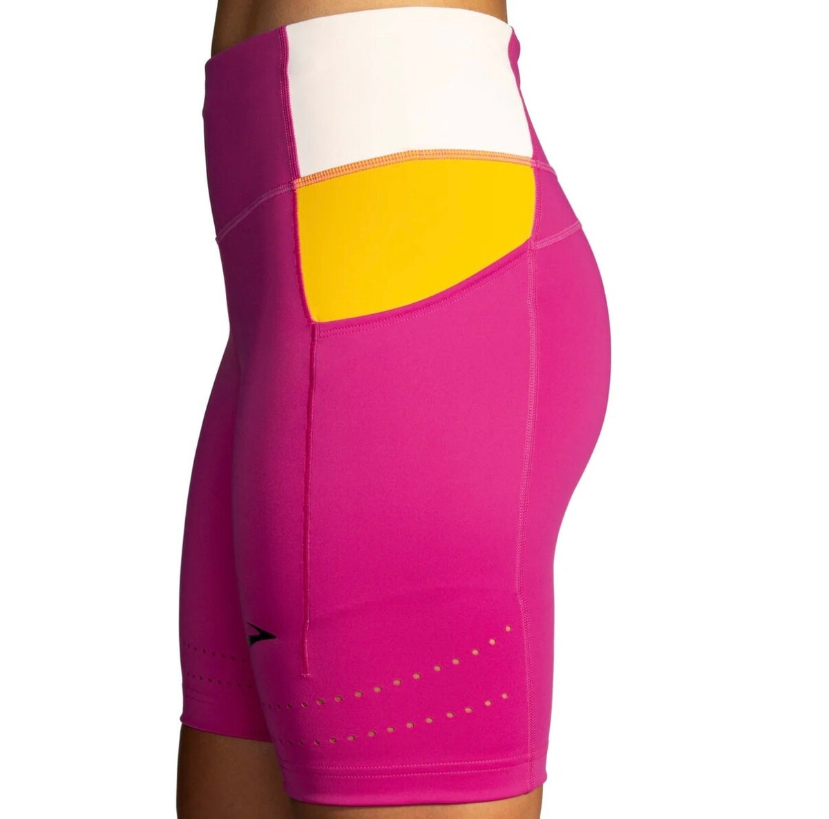 $64 Brooks Women’s Method 8” Tight Shorts - Mauve/Sand/Sundial-Small-New Tag