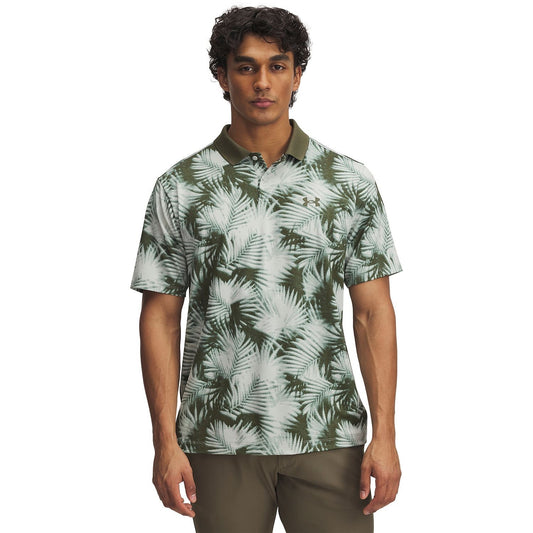 $60 Under Armour Men’s Performance 3.0 Monogram Polo - Hydro Green - Large - New