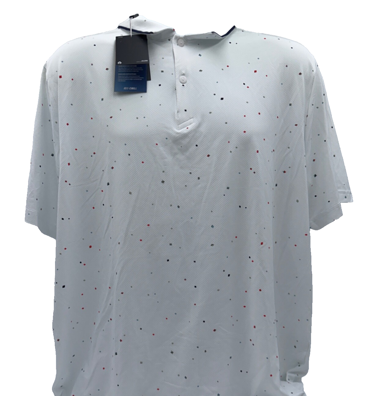 $75 Under Armour Men's ISO Chill Diamond Scatter Polo - White - Medium- New