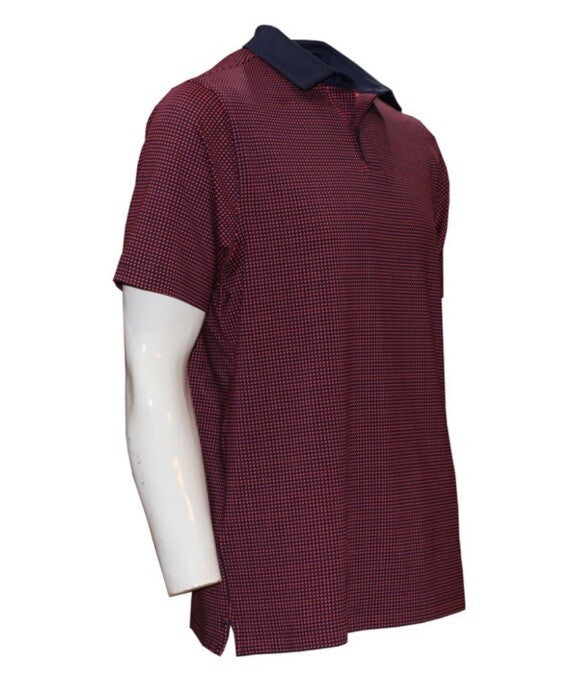 $78 Under Armour Golf Men's T2 Half Moon Polo Shirt- Navy/Orange- Small-New Tag
