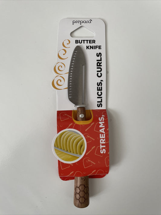 Prepara Butter Spreader Knife Stainless Steel Blade & Acacia Wood Handle